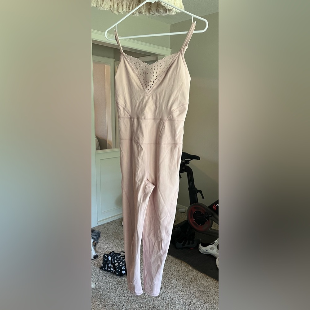 Free People Movement blush pink jumpsuit